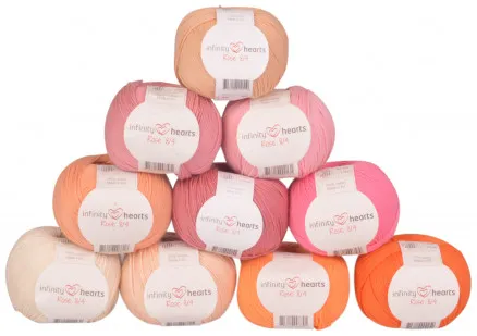 Infinity Hearts Rose 8/4 Lanka pakkaus 21 Oranssit ja vaaleanpunaiset sävyt - 10 kpl - Oranssit ja vaaleanpunaiset sävyt