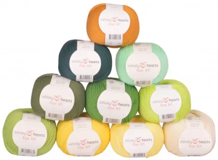 Infinity Hearts Rose 8/4 Lankapaketti 19 vihreän ja keltaisen sävyissä - 10 kpl - vihreän ja keltaisen sävyissä