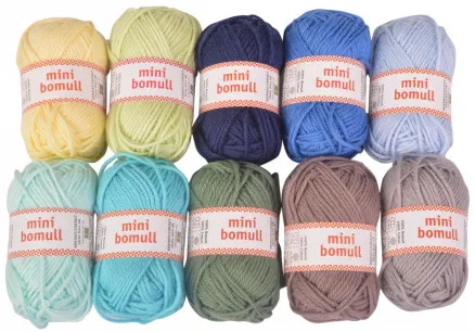 Järbo Minibomull Lankapakkaus 07 Vauva poika 10g - 10 kpl - Järbo Minibomull Lankapakkaus 07 Vauva poika