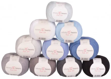 Infinity Hearts Rose 8/4 Lankapakkaus 14 Sinisen ja Harmaan sävyt - 10 kpl - Lankapakkaus 14 Sinisen ja Harmaan sävyt
