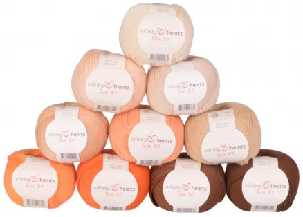 Infinity Hearts Rose 8/4 Lankapaketti 29 Ruskeat ja oranssit sävyt - 10 kpl - Ruskeat ja oranssit sävyt