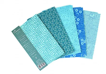 Tissu de Marie Fat Quarter Turkoosi 50x57cm - 5 kpl